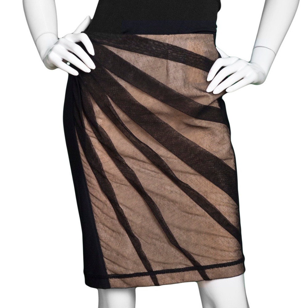 D&G Black & Nude Mesh Skirt Sz 4/6